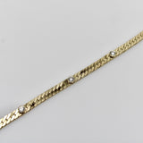 Vintage 14K Gold Herringbone Link Diamond Bracelet Bracelet Kirsten's Corner