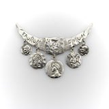 Victorian Whiting Sterling Silver Etruscan/Homeric Multi-Medallion Pin Whiting
