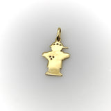 14k Gold Stylized Child Charm with Diamonds charm Kirsten's Corner
