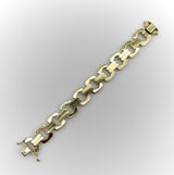 Vintage 14K Gold Alternating Link Bracelet Kirsten's Corner