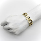 Vintage 14K Gold Alternating Link Bracelet Kirsten's Corner