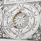 14K Gold Mid-Century Modern Pearl Crescent Moon Pendant jewelry Kirsten's Corner