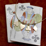 18K Gold Vintage Playing Card Club Suit Pendant Charm Kirsten's Corner