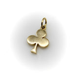 18K Gold Vintage Playing Card Club Suit Pendant Charm Kirsten's Corner
