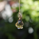 14K Gold Signature Hand-Carved Citrine Flower Charm jewelry Kirsten's Corner