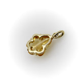 14K Gold Signature Hand-Carved Citrine Flower Charm jewelry Kirsten's Corner