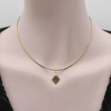 18K Gold Vintage Playing Card Diamond Suit Pendant Charm Kirsten's Corner