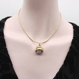 Vintage 14K Gold Italian Fob with Blue Paste Stone Kirsten's Corner