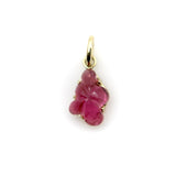14K Gold Signature Hand-Carved Pink Tourmaline Flower Charm jewelry Kirsten's Corner