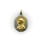 Art Deco French 18K Gold Virgin Mary or Madonna Pendant Kirsten's Corner