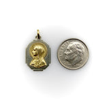 Art Deco French 18K Gold Virgin Mary or Madonna Pendant Kirsten's Corner