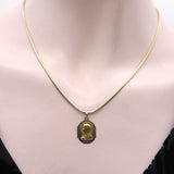 Art Deco French 18K Gold Virgin Mary or Madonna Pendant Kirsten's Corner