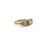 Edwardian 18K Gold Opal and Diamond Three-Stone Ring ring Kirsten's Corner