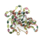 18K Gold Syna Multi-Colored Tourmaline Bead Necklace Necklace Kirsten's Corner