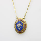 18K Gold Micro-Mosaic Peace Dove Necklace Kirsten's Corner