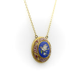 18K Gold Micro-Mosaic Peace Dove Necklace Kirsten's Corner