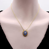 18K Gold Micro-Mosaic Peace Dove Necklace Kirsten's Corner