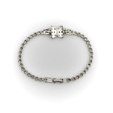 Art Deco Platinum Diamond Flower Line Bracelet Kirsten's Corner
