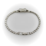 Art Deco Platinum Diamond Flower Line Bracelet Kirsten's Corner