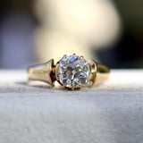 Victorian 14K Gold 1 Carat Old Mine Cut Engagement Ring Kirsten's Corner