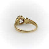 Victorian 14K Gold 1 Carat Old Mine Cut Engagement Ring Kirsten's Corner