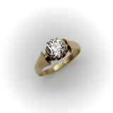 Victorian 14K Gold 1 Carat Old Mine Cut Engagement Ring Kirsten's Corner