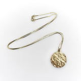 14K Gold Lunar Disc Pendant on Chain Kirsten's Corner