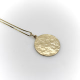 14K Gold Lunar Disc Pendant on Chain Kirsten's Corner