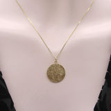 14K Gold Lunar Disc Pendant on Chain Kirsten's Corner