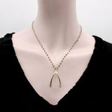 Signature 14K Gold Make a Wish Wishbone Pendant Pendant Kirsten's Corner
