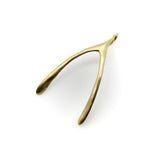 Signature 14K Gold Make a Wish Wishbone Pendant Pendant Kirsten's Corner