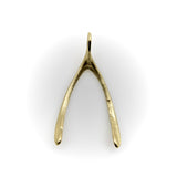 Signature 14K Gold Make a Wish Wishbone Pendant Pendant Kirsten's Corner