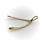 Signature 14K Gold Make a Wish Wishbone Pendant Pendant Kirsten's Corner