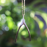 Signature 14K Gold Make a Wish Wishbone Pendant Pendant Kirsten's Corner