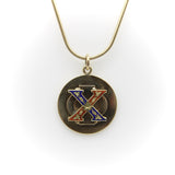Vintage Cartier 14K Gold Chi Phi Fraternity Medallion Pendant Kirsten's Corner