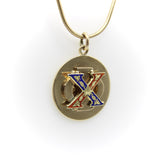 Vintage Cartier 14K Gold Chi Phi Fraternity Medallion Pendant Kirsten's Corner