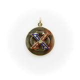 Vintage Cartier 14K Gold Chi Phi Fraternity Medallion Pendant Kirsten's Corner