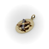 Vintage Cartier 14K Gold Chi Phi Fraternity Medallion Pendant Kirsten's Corner