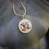 Vintage Cartier 14K Gold Chi Phi Fraternity Medallion Pendant Kirsten's Corner