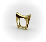 Vintage 18K Gold Modernist Saddle Ring Kirsten's Corner
