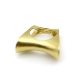 Vintage 18K Gold Modernist Saddle Ring Kirsten's Corner