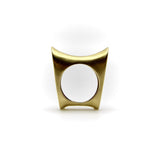 Vintage 18K Gold Modernist Saddle Ring Kirsten's Corner