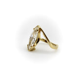 18K Gold 2.6 Carat Marquise Diamond Ring by Lawrence Martin Kling ring Kirsten's Corner