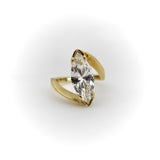 18K Gold 2.6 Carat Marquise Diamond Ring by Lawrence Martin Kling ring Kirsten's Corner