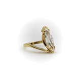 18K Gold 2.6 Carat Marquise Diamond Ring by Lawrence Martin Kling ring Kirsten's Corner