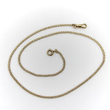 Edwardian 14K Gold Watch Chain Necklace with Dog Clip Kirsten's Corner