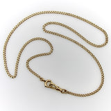 Edwardian 14K Gold Watch Chain Necklace with Dog Clip Kirsten's Corner