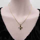 14K Gold Lucky Four-Leaf Clover Charm with Pave Diamonds Kirsten's Corner