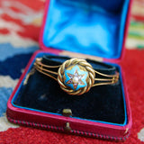 Victorian 14K Gold Enamel, Pearl and Diamond Star Bracelet Bracelet Kirsten's Corner Jewelry