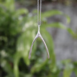 Signature Sterling Silver Make a Wish Wishbone Pendant Pendant Kirsten's Corner